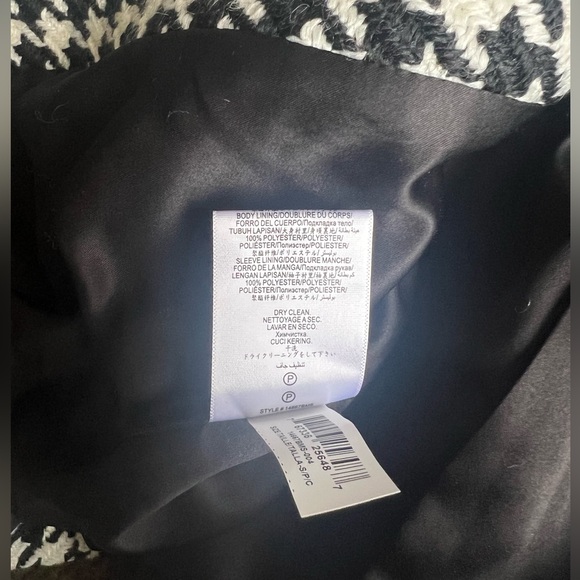 BCBGMaxazria HOUNDSTOOTH WOOL COAT - Size Small - NEW WITH TAGS - Picture 13 of 14